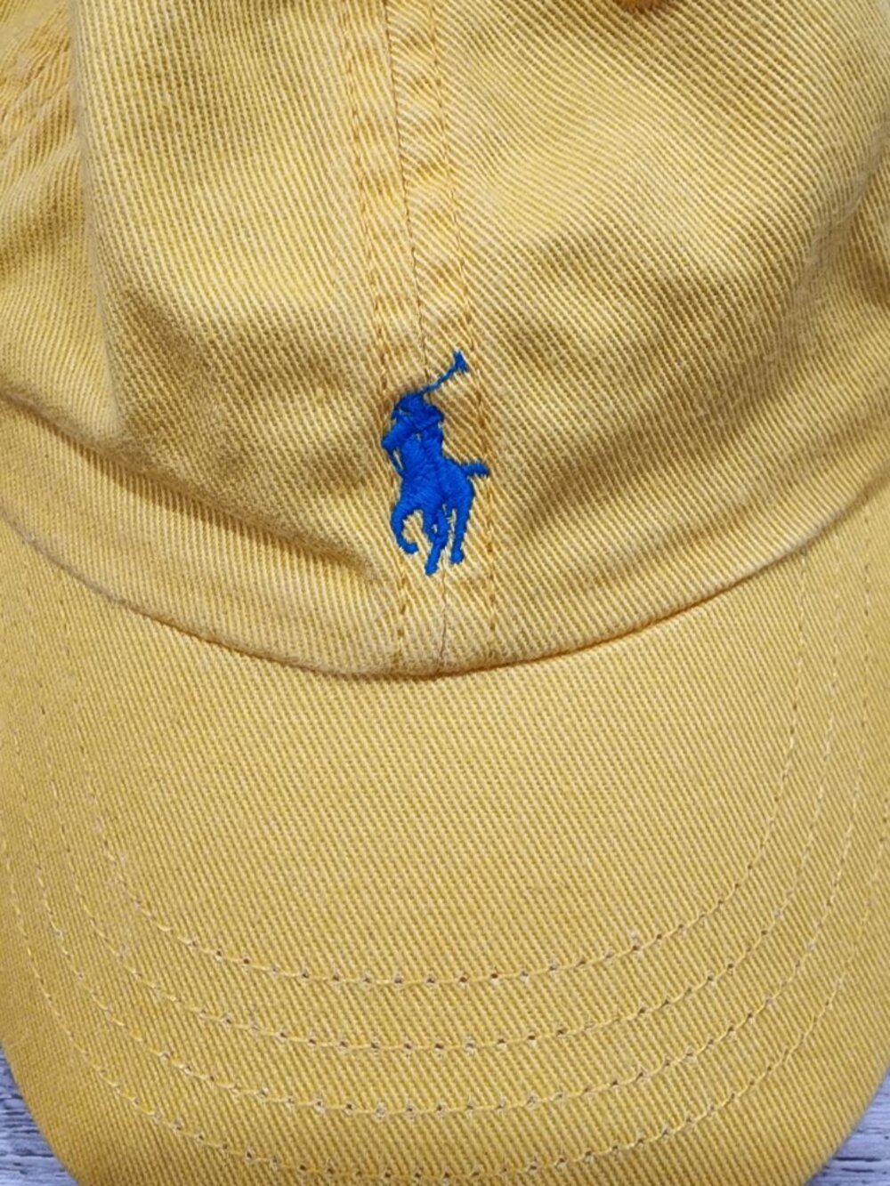 Polo Ralph Lauren Hat Cap Fitted Toddler One Size 12-24M Yellow Embroidered Pony - Picture 2 of 5